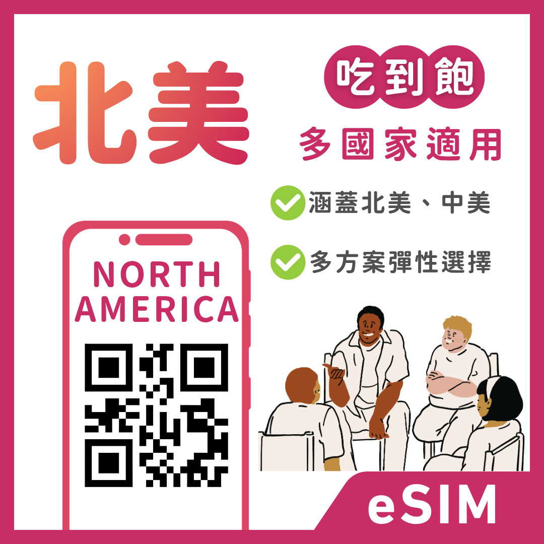 【北美eSIM】北美中美通｜跨區電信自動切換｜5G 吃到飽
