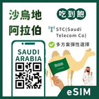 沙烏地阿拉伯eSIM｜吃到飽方案｜1-30天方案
