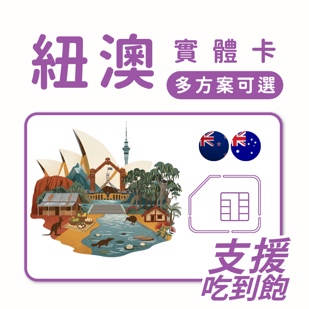 澳大利亞｜紐西蘭｜吃到飽方案｜多方案選擇｜1-30天方案｜