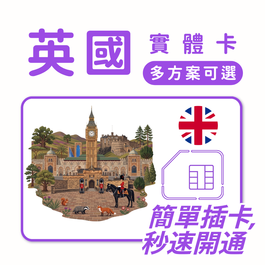 英國｜吃到飽方案｜多方案選擇｜1-30天方案