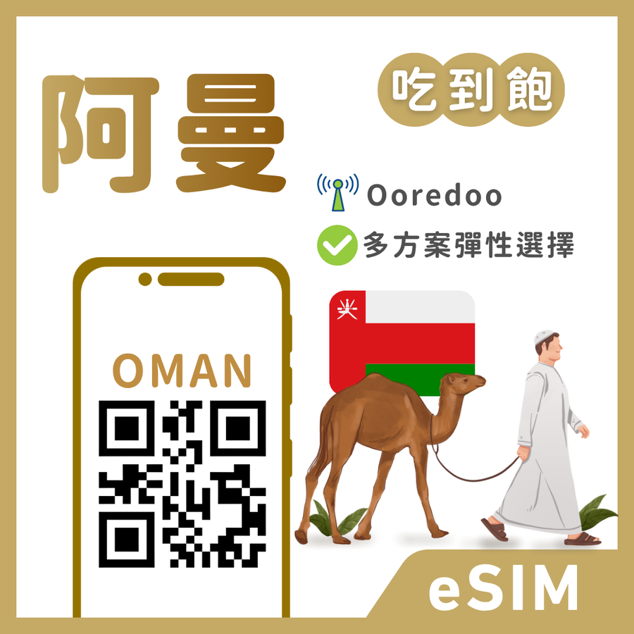【中東eSIM】趣遊阿曼卡 | 吃到飽、天數總量自選
