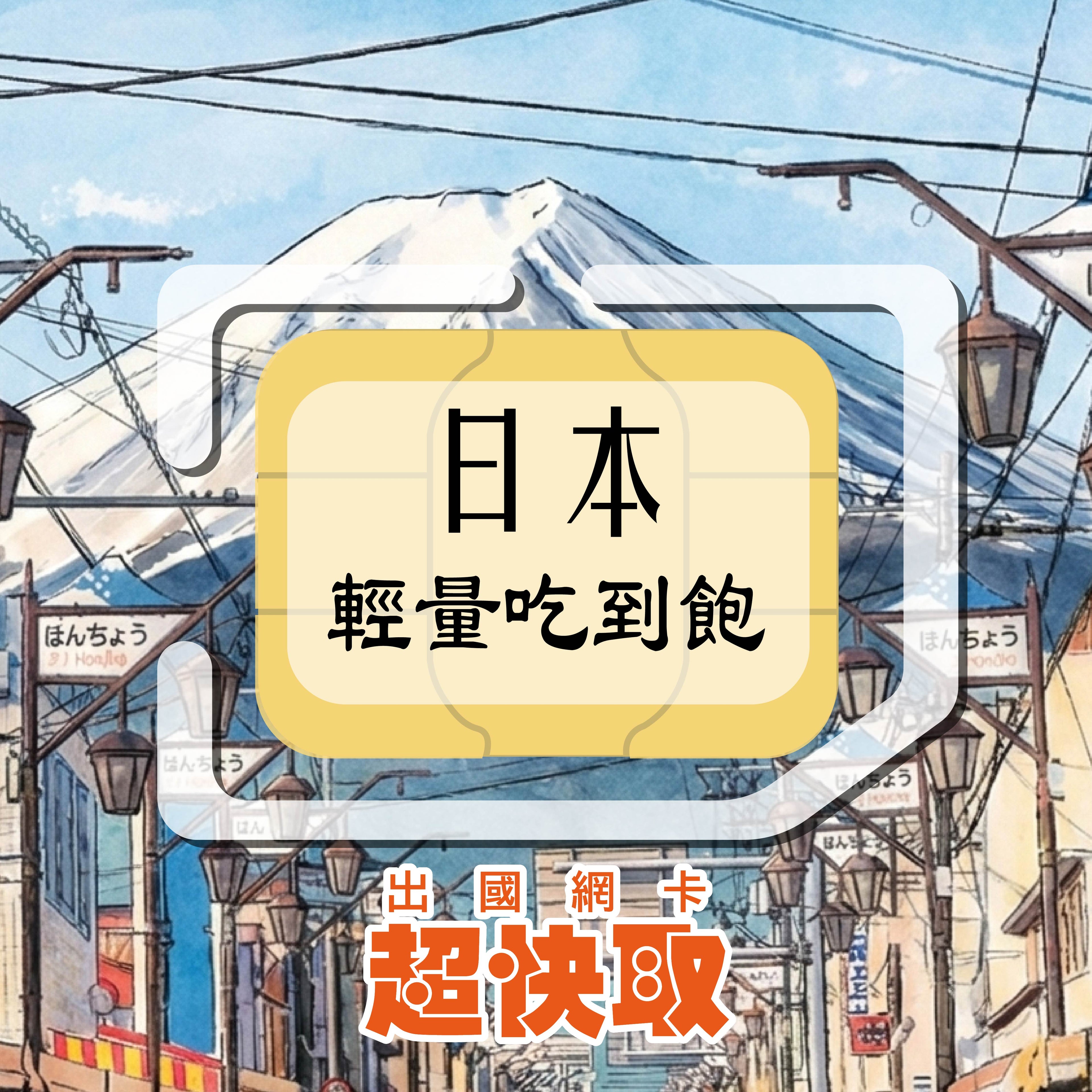 ｜日本｜輕量吃到飽｜出國網卡超快取