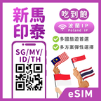 新馬印泰四國 eSIM｜新加坡・馬來西亞・印尼・泰國上網｜波蘭 IP