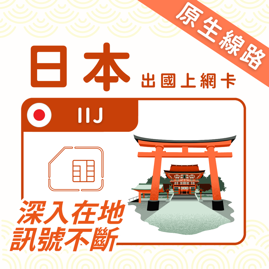 日本上網 SIM 卡 | IIJ原生卡 | 日流量、總量方案