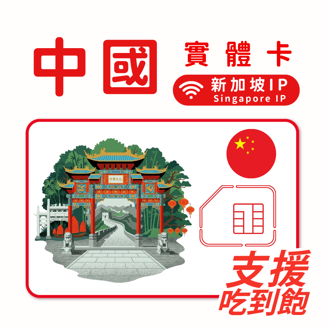 中國上網 SIM 卡 | 連線新加坡伺服 | 解鎖 TikTok/ChatGPT | 吃到飽多方案