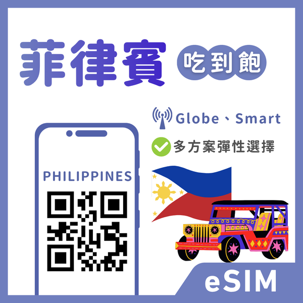 【菲律賓eSIM】趣遊菲律賓 | 雙電信自動換 | 多方案彈性自選